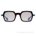 Luxusfrauen UV400 Shades Schrägscel Acetat Polarisierte Sonnenbrillen